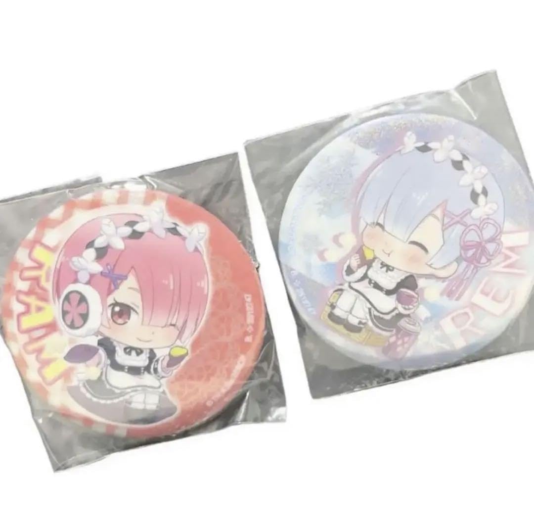 Amazon | リゼロ ラム レム 缶バッチ 2個セット | バッジ | おもちゃ