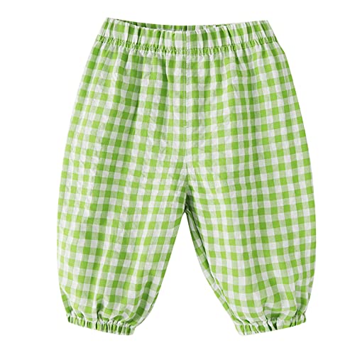 Baby Plaid Breathable Pants for Toddler Kids Boys Girls Soft Comfy Casual Trousers Infant Elastic Waist
