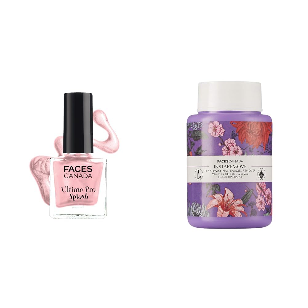 FACESCANADA Splash Glossy Finish Nail Enamel Twinkle 36 8ml & InstaRemove Dip & Twist Nail Enamel Remover, 80 ml-image-28