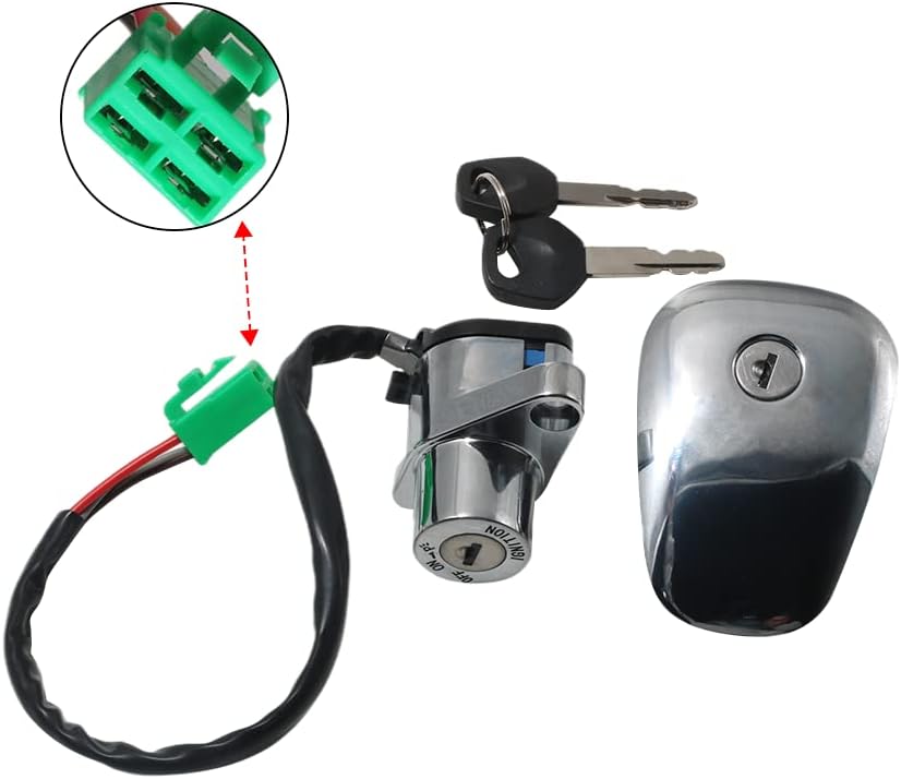 Ignition Switch Gas Cap for Suzuki VS400 VS600 VS700 VS750 VS800 VS1400 Intruder 400 600 700 750 800 1400 for Suzuki VS800 Boulevard S50, VS1400 Boulevard S83 Ignition Switch Gas Cap
