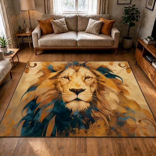 Tapete Decorativo 5x7 Pies Estilo Tropical Leopardo