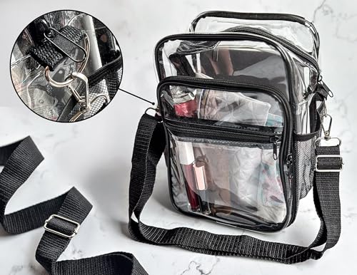 Bolso Tote tipo bandolera transparente Tarleton State University miniatura 4