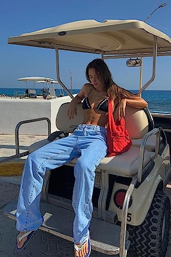 PLNOTME Women's High Waisted Boyfriend Baggy Jeans Straight Leg Casual Denim Pants4