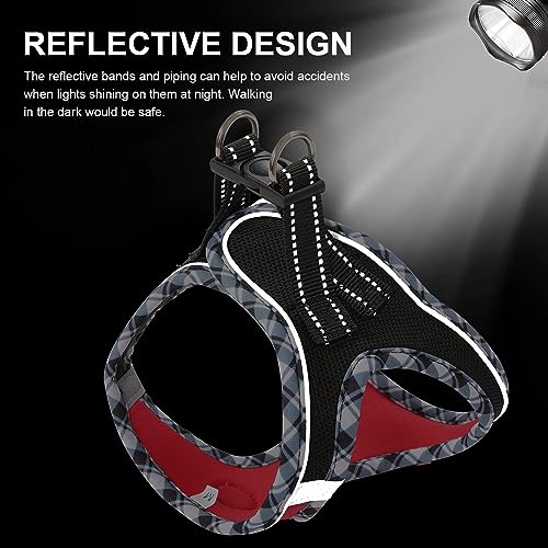 Dog Harness with Leash Step in Puppy Harnesss Soft Mesh Pet Small Harness with Reflective for Walking Running pinks Cucciolini Doodles Dog harness with leash step in puppy harnesss soft mesh pet small harness with reflective for walking running pinks cucciolini doodles