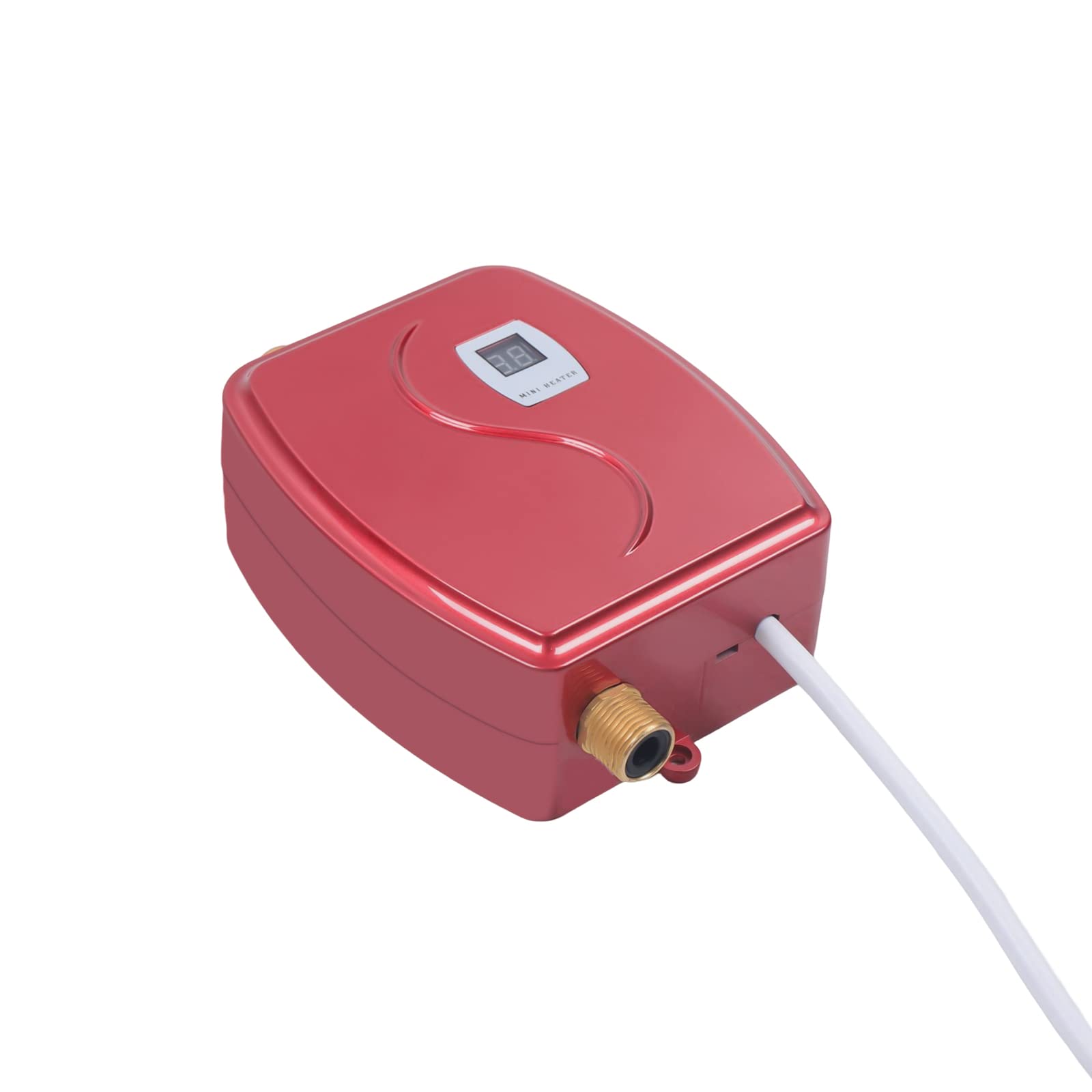 Doorstroomboiler, keuken, 1500 W, kleine boiler, onderbouwapparaat met led- temperatuurweergave, 220 V, 27,9 x 21 x 28 cm