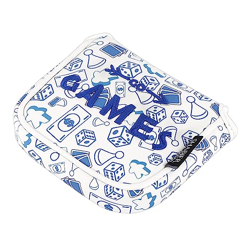 Couvre-club de golf grand maillet imprimé bleu et housse putter