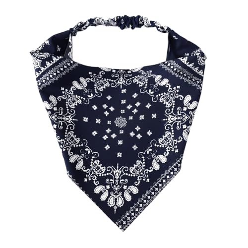 Whakano Bandas anchas para el pelo para mujer, cinta elástica con estampado triangular, bandanas para la cabeza, pañuelos para el cabello, diademas para el cabello para fiestas, cumpleaños, playa