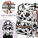 Tuwubi Diaper Bag Backpack, Baby Essentials Travel Tote Bag, Multi function Waterproof Backpacks, Travel Essentials with Stroller Straps & Pacifier Case - Cow Print