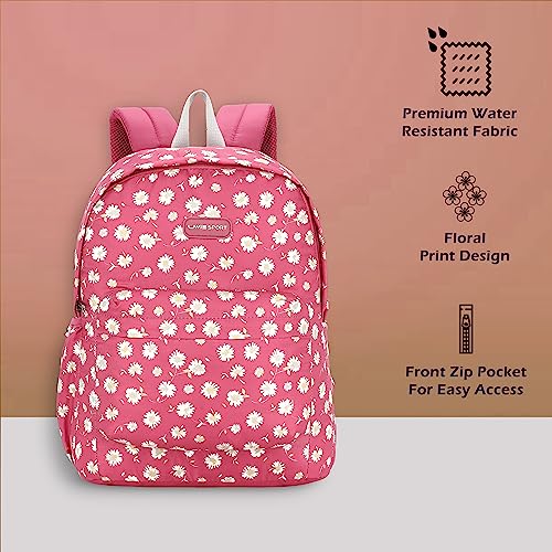 Image of Lavie Sport 41cm Floral Printed 18 Litres School Backpack for Girls | Stylish and Trendy Casual Backpack