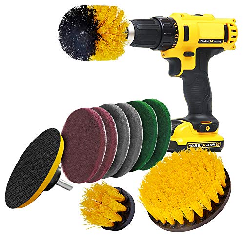 Drill Brush Attachment Power Scrubber Drill Brush Kit Replacement Scrub Pads Scouring Pads