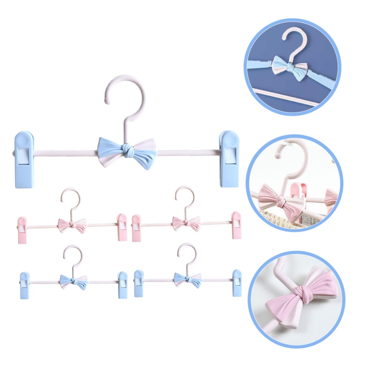 SOLUSTRE 5Pcs Adjustable Stretchable Jeans Hangers with Clips Non Slip Hangers for Home Organization Reliable and Plastic Design