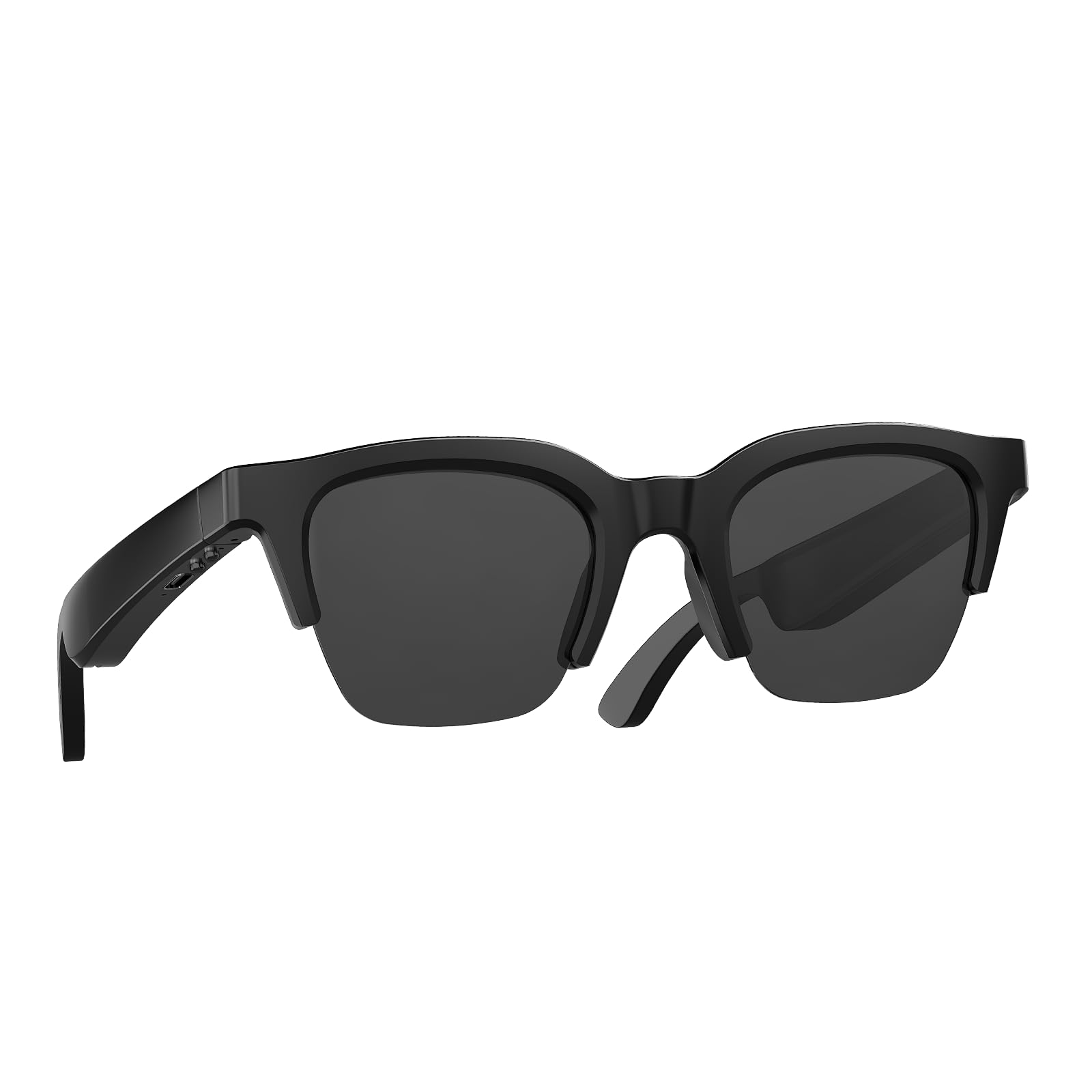 Smart Audio Glasses Open Ear Bluetooth Glasses Wireless Music and Calls Type C Fast Charging Physical Button Control Ultra Lightweight Unisex (Black)-image-48