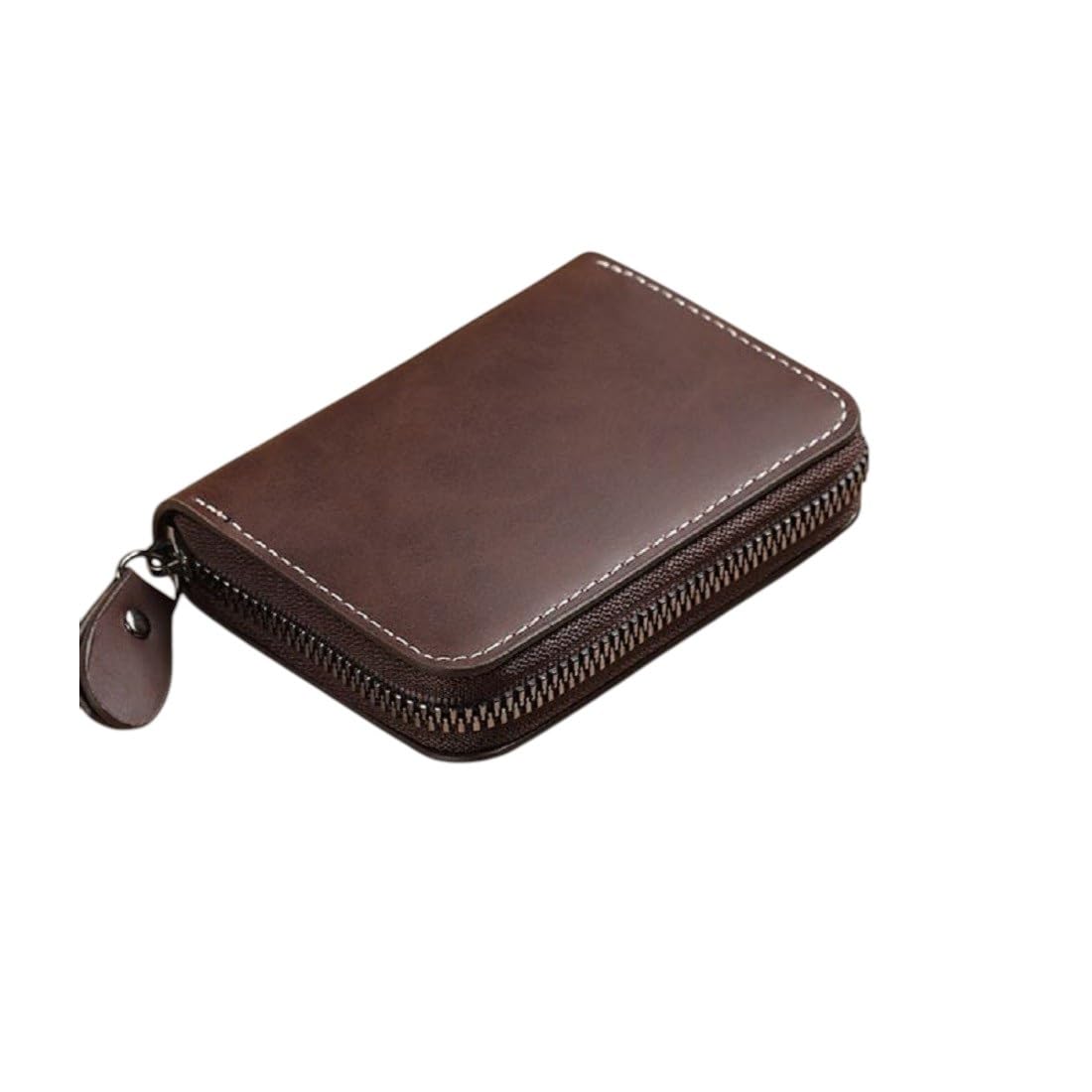 Classic 9 Slots Leather Credit Debit ATM Card Holder Case Wallet for Men & Women (10.5 x 7 x 2 cm)-Dark Brown-image-11