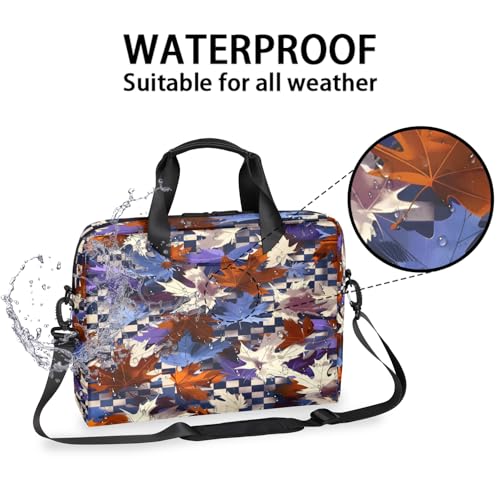 Maletín para laptop 16 pulgadas resistente al agua azul y púrpura miniatura 3