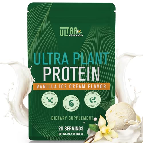 30g Plant-Based Protein Powder, 5-in-1 Vegan Protein...