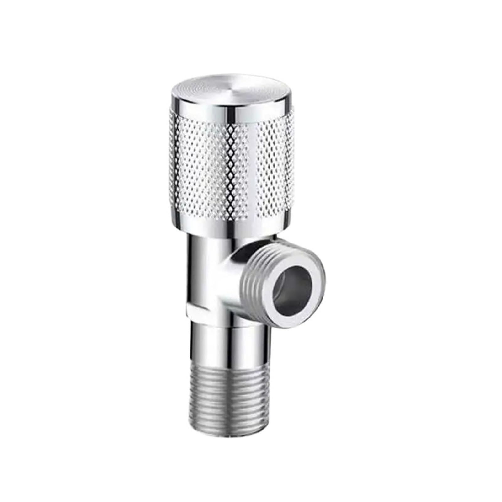 G1/2 Brass Angle Valve 4 Points Universal Water Inlet Stop Switch for Water Heater Toilet Washing Machine Bathroom(Silver)