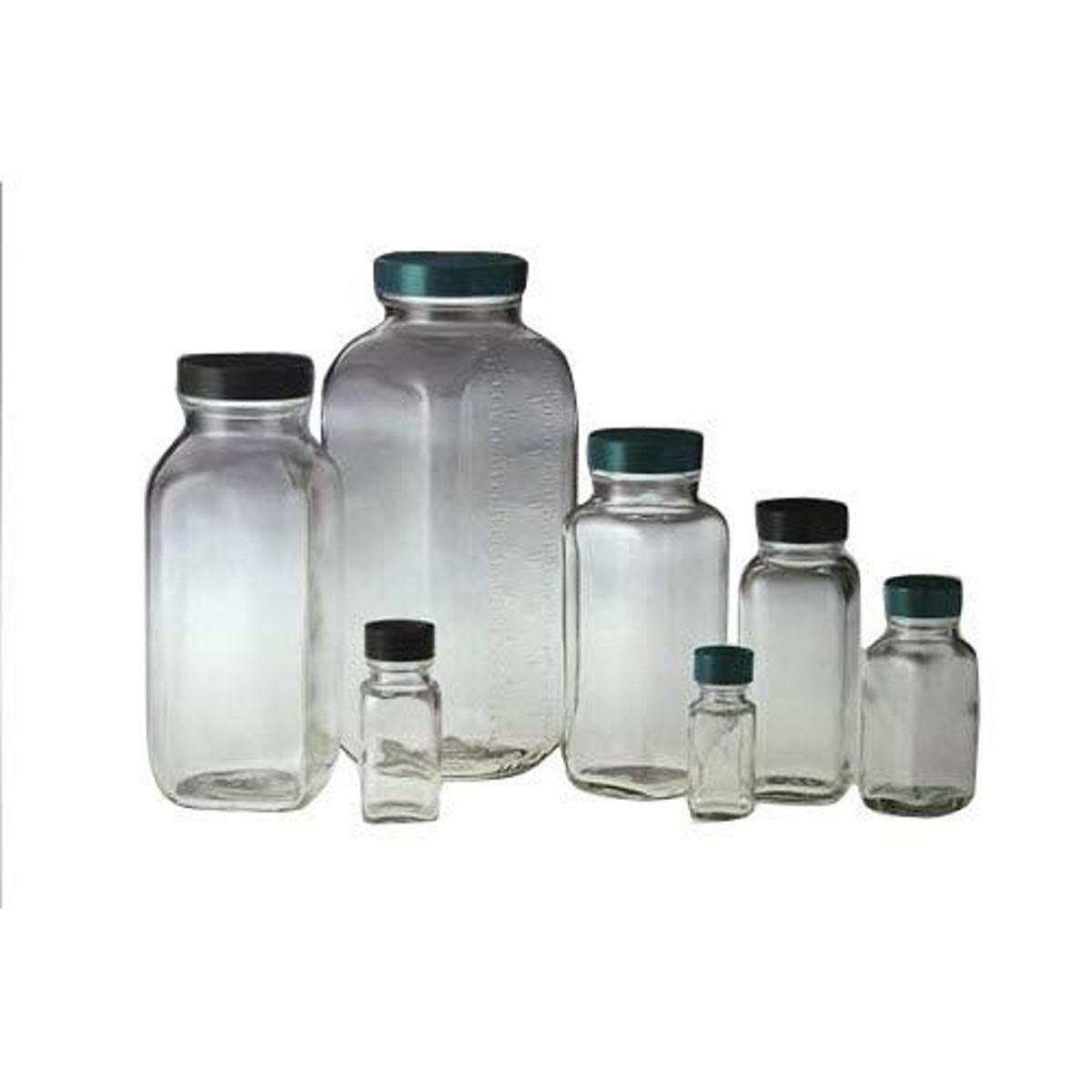 Qorpak GLA-00822 French Square Bottle with 20-400 Neck Finish, 15 mL Capacity, Clear (Pack of 48)