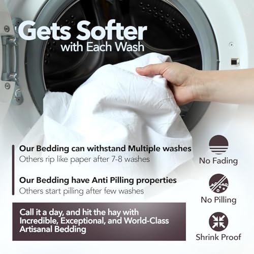 Image of TEXAS LINEN CO. 100% Egyptian Cotton Pillowcases King Size - 2000 Series Luxury Cotton Pillow Case Set of 2, Soft Cooling Breathable, Envelope Closure Hotel Quality Pillowcase (21 x 41, White)