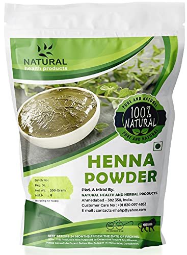 Natural Health Products100% Natural Organically Cultivated Herbal Henna Powder Specially For Hair – Triple Sifted Henna Powder – Lawsonia Inermis (For Hair) 200 Gms