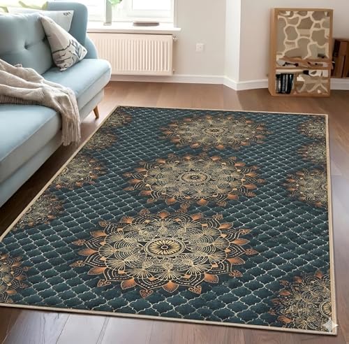 Image of Premium 3D Printed Carpets for Living Room | Carpets for Hall | Bedroom | Living Area | 3x5 Feet Rectangular