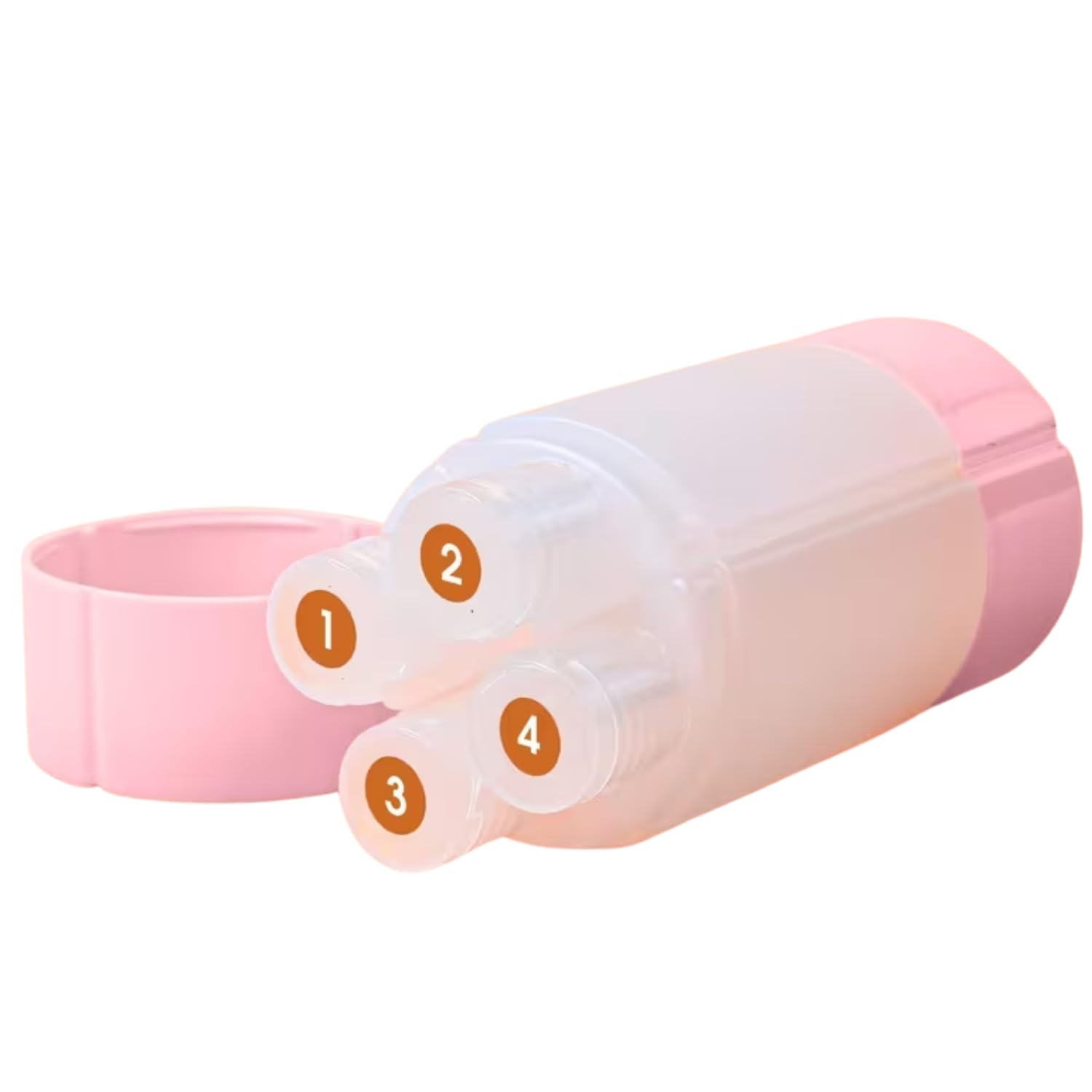 refillable travel bottles for toiletries - 4 in 1 plastic shampoo, cream, conditioner, lotion storage container - travelling accessories-1pc (multicolour)