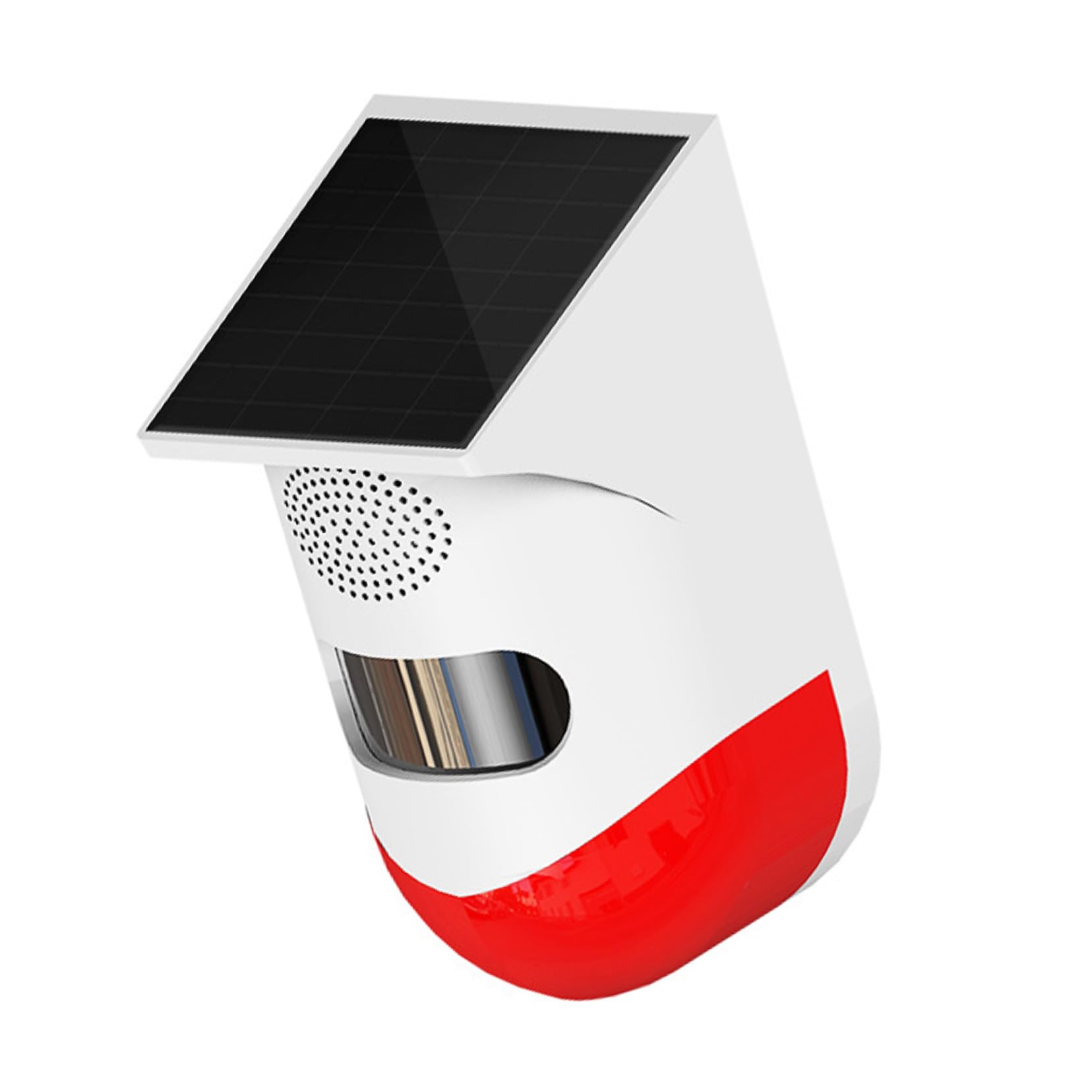 Rilevatore Infrarossi Esterno Ip67 Rosso in Abs Allarme | Segnale Sonoro e Luminoso, Tecnologia al Silicio, per Impianto Allarme Casa