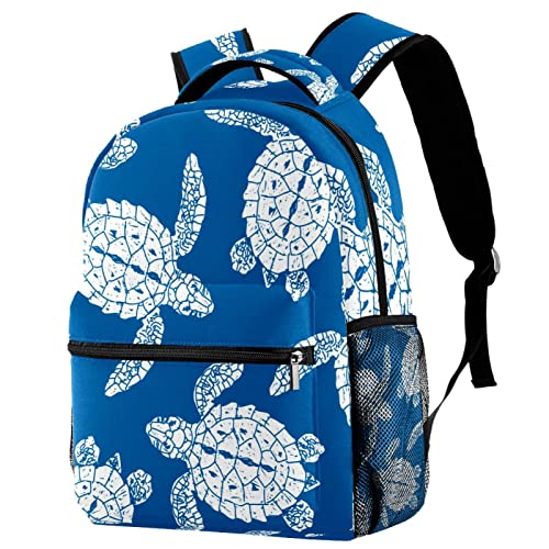 Sac à dos femme bleu tortues de mer petit sac décontracté tendance imprimé animal