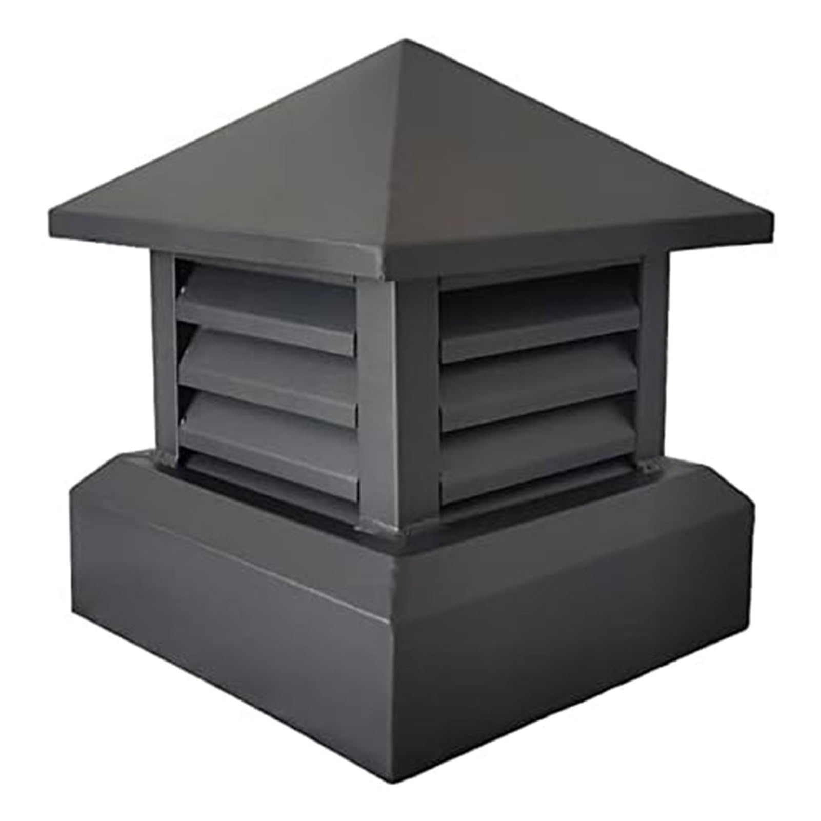 Tapas de Conductos de Humos Cuadradas de Aleación de Aluminio Sombrero Chimenea Adecuada para Conductos de Chimeneas Exteriores, Ventilaciones Tejados(25x25cm/9.84x9.84in)