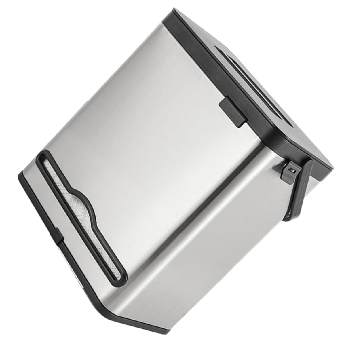 Toyvian Hängender Mülleimer mit Deckel aus Edelstahl für Haushalt und Wand