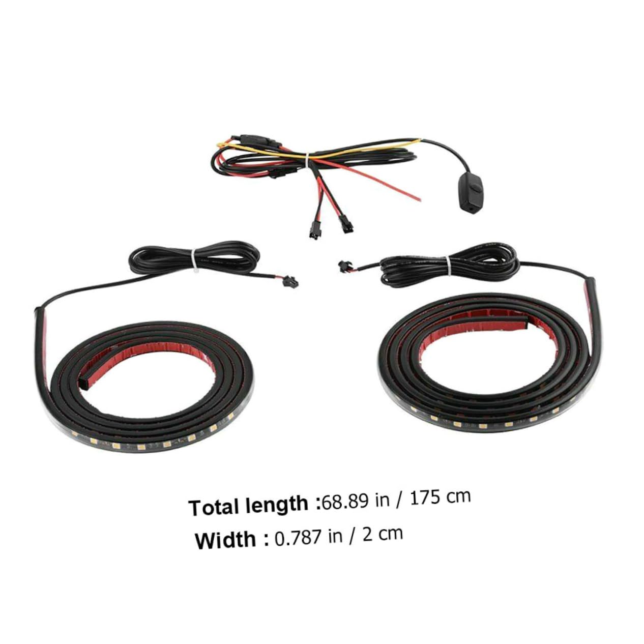 STOBAZA Striscia Luminosa per Cassone Pick-up 3 Pezzi, Luce Bilaterale per Camion, Accessorio Lampada Auto Compatibile per Guida Notturna e Illuminazione Cassone