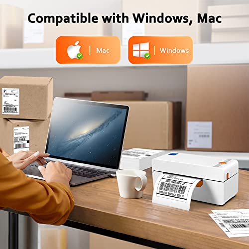 Bluetooth Thermal Label Printer, 4x6 Shipping Label Printer for Shipping Packages, Compatible with UPS, USPS, Ebay, Etsy, Amazon, Shopify Poshmark