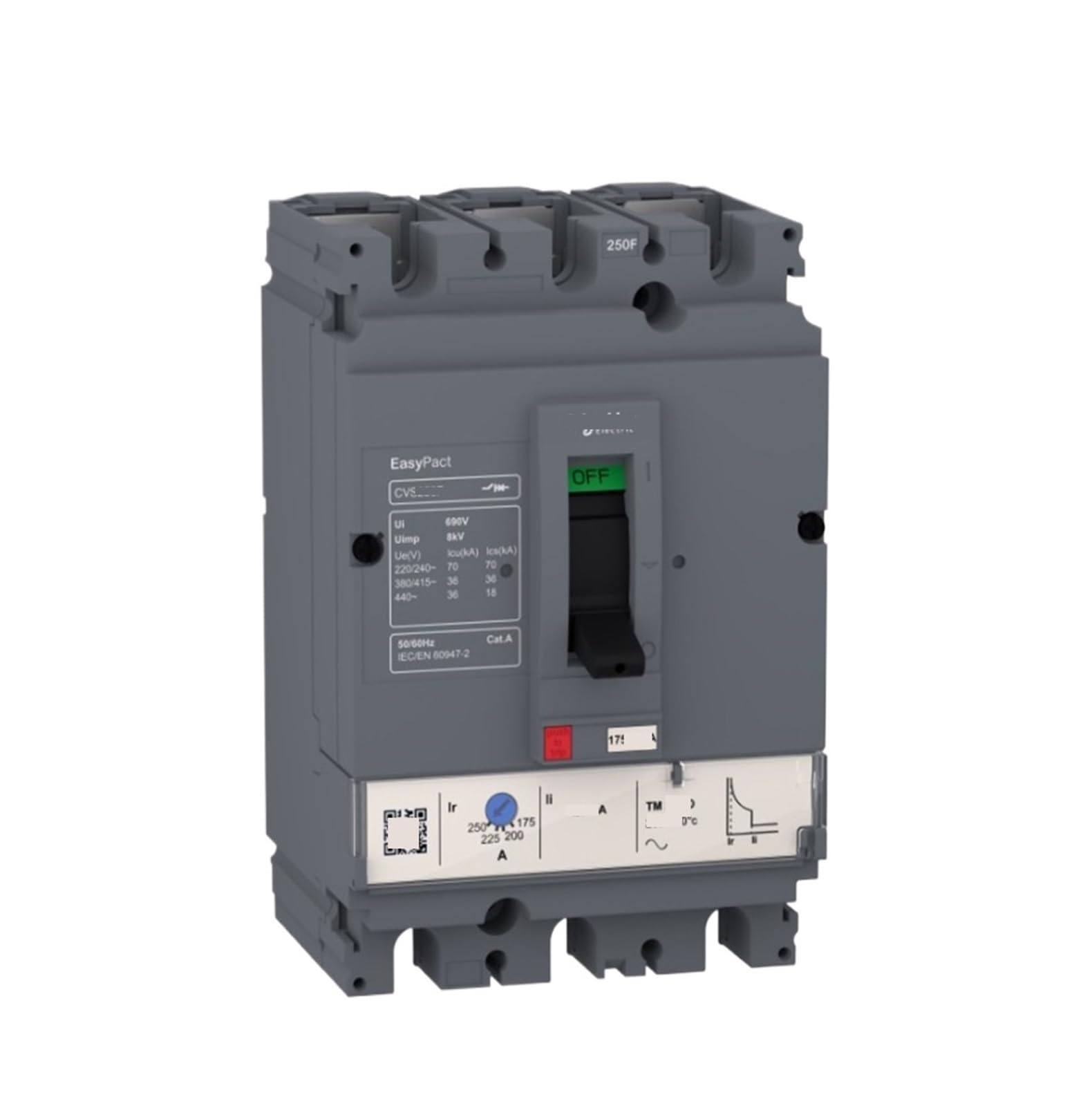 CVS160F TM125D disjoncteur tripolaire haute performance pour coupure 36kA