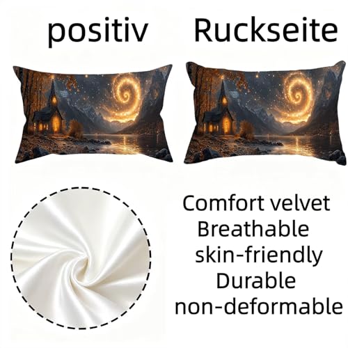 Housse de coussin 35x70 cm velours lac pour rénover facilement vos vieux oreillers - 6