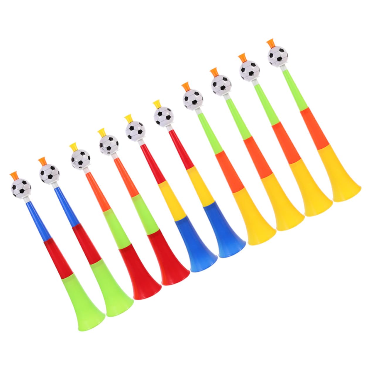 10pcs Telescopic Soccer Horn Noisemaker Party Horns for Sports Events Cheering and Celebrations Easy to Use Portable Design for Adults Random Color
