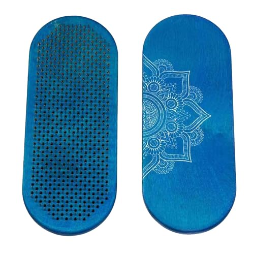 Folpus Tablero de para principiantes, de pie sobre clavos para acupresión, tablero de madera con clavos para pies y relajación, portátil