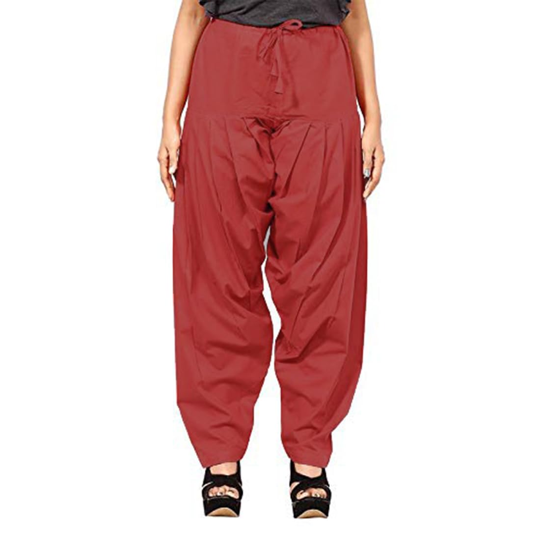 Women's Plain Cotton Patiala Salwar Pant with Side Pockets-image-23