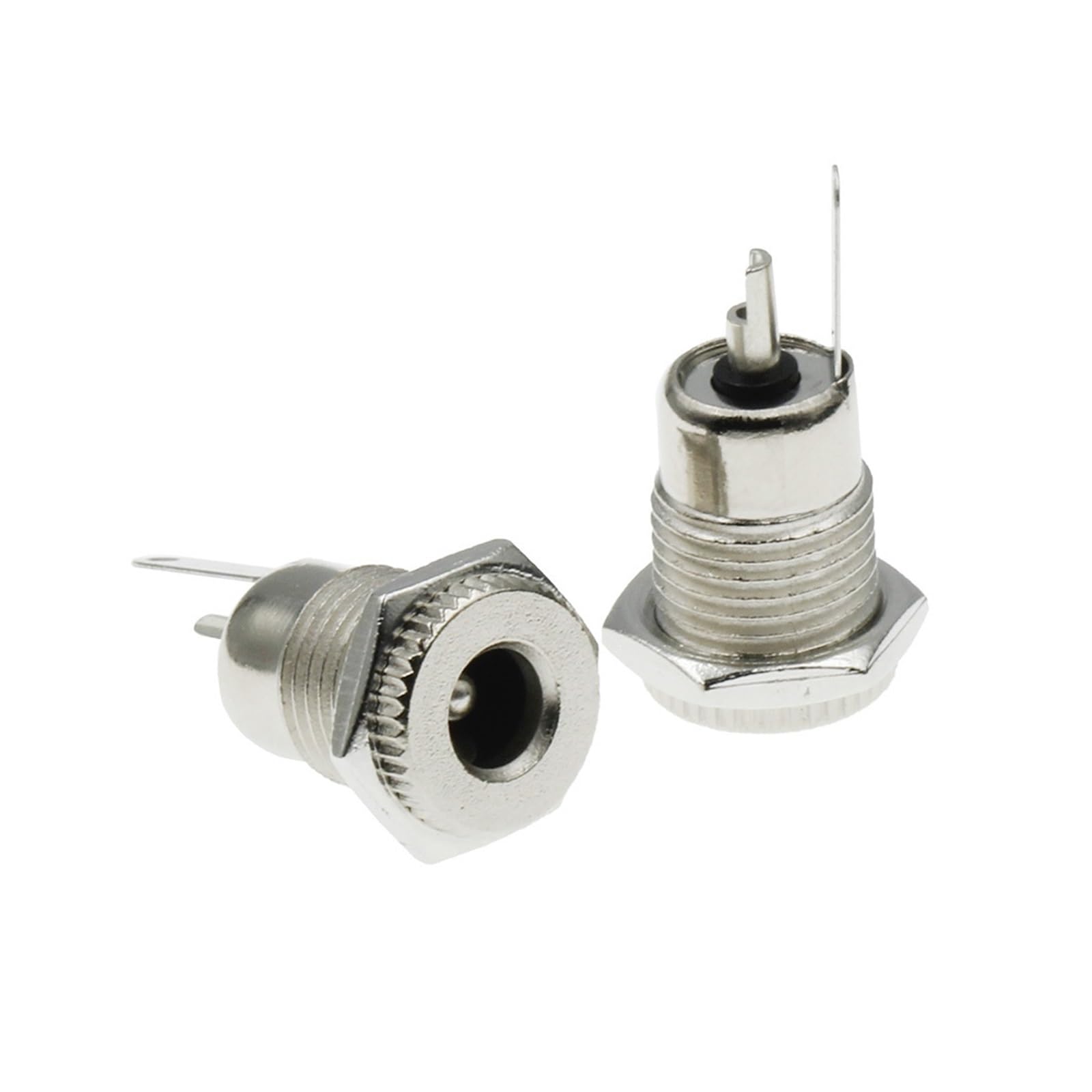 Ejppdhco Women's 5Pcs 5.5X2.1mm 5Pcs/Lot Dc099 5.5 Mm X 2.1Mm Dc Power Jack Socket Panel Mount Connector Metal Dc-099 Open Hole 11Mm 5.5 * 2.1 5.5 * 2.5 (Color : )