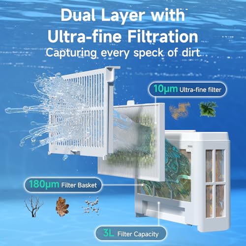 Image of WYBOT C2 Cordless Robotic Pool Cleaner, Pool Vacuum for Inground Pools | Dual Filter with Ultra-fine Filtration, Lasts 180 Mins, Floor, Wall & Waterline Cleaning, App Control, Black&Green-B