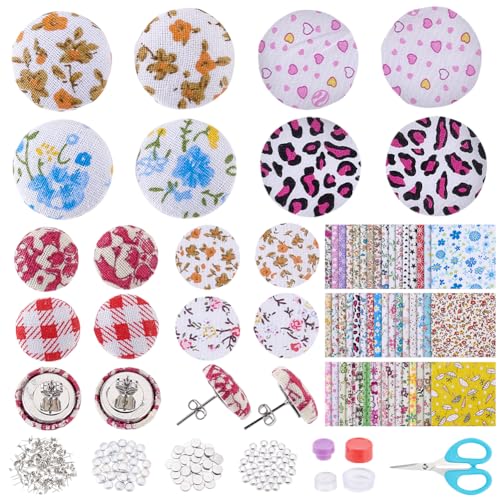 Boucles d'oreilles à boutons floraux : kit d'art et d'artisanat pour adultes