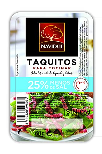 Navidul - Taquitos Jamón Para cocinar Reducido en Sal, 50g