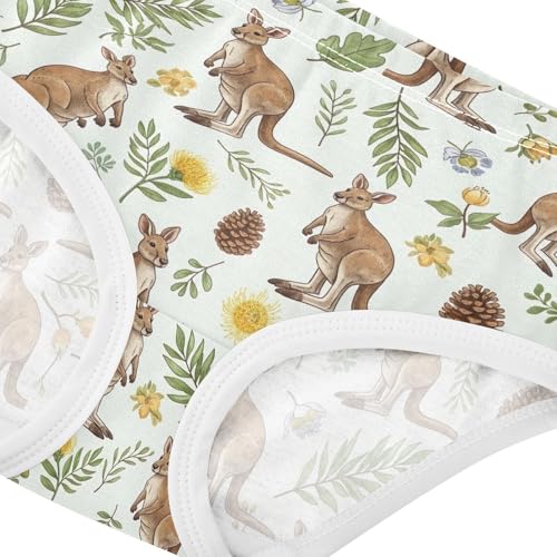 Girls Underwear Toddler 2t Cotton Cute Panties Girl Durable Briefs Kids Undies Cute Kangaroos Animal4