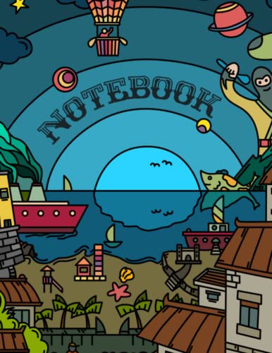 Notebook: A 60's - 70's Retro Hippie Style College Ruled Book for Women, Men, Students and Teens