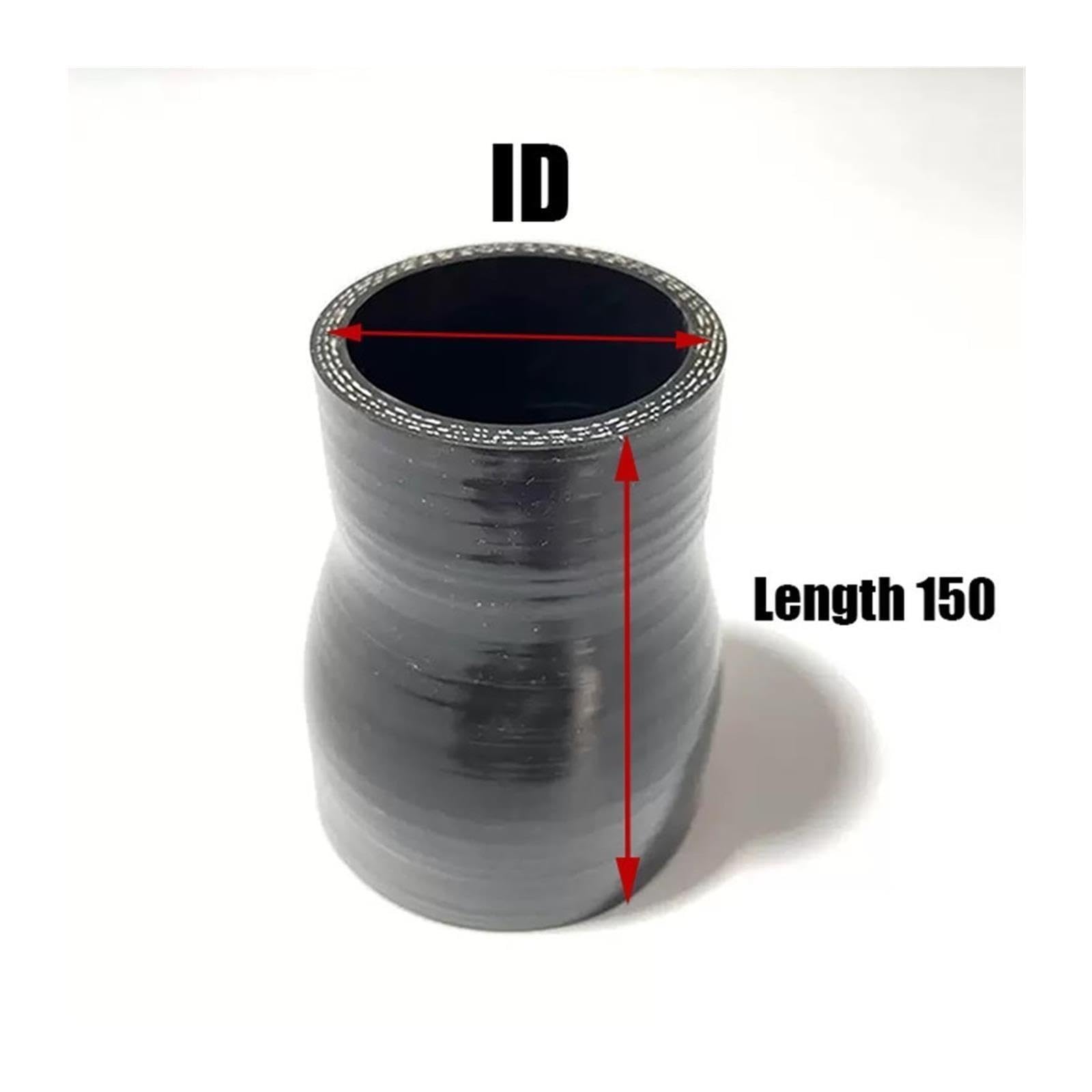 Black Variable‑Diameter Silicone Hose Intercooler Adapter Pipe