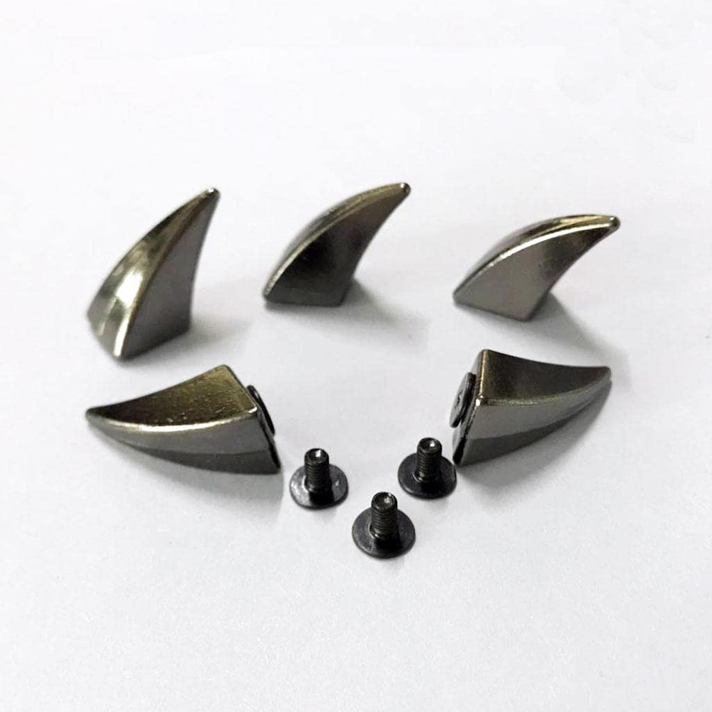 Saz DEKOR® 5 Pieces Horn Shape Screwback Rivets Stud Spikes for Leather Craft Gray|Rivets Pin, Rivets Gun, Rivets for Metal, Leather Stitching Pouch Kit, DIY Supplies, DIY Craft Tools|-image-37