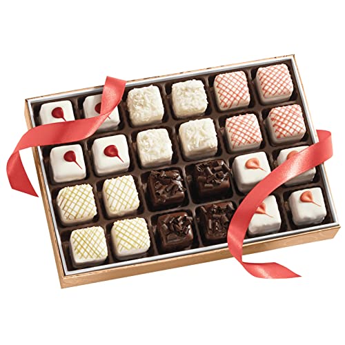 The Swiss Colony Incredible Petits Fours - Gift of 24; 10 3/4 oz. Net Wt.: Gourmet Cake Assortment,...
