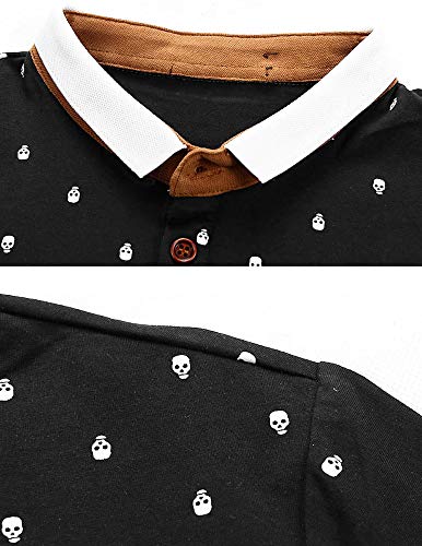 Image of EYEBOGLER Men's Stylish Regular Fit Polo Neck T-Shirt M-T333HS-BLWHMT K1