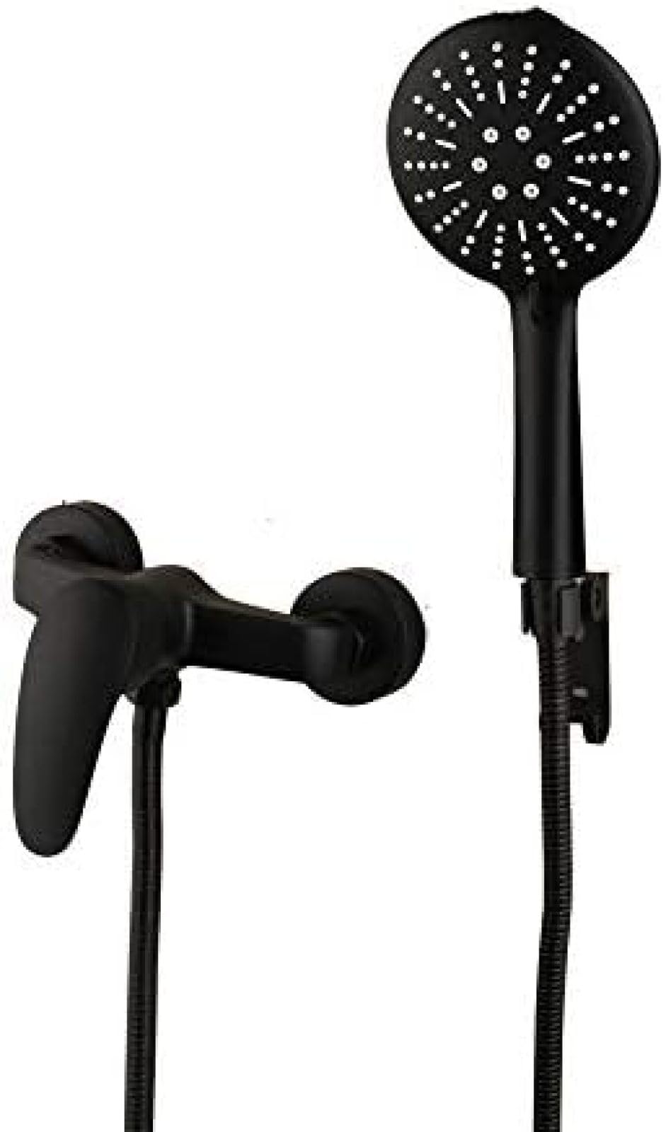Ensemble de douche pluie noir mat pour remplacer votre ancienne robinetterie de salle de bains