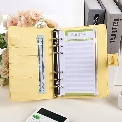 Image of SKYDUE Budget Binder, Money Saving Binder with Zipper Envelopes, Cash Envelopes and Expense Budget Sheets for Budgeting