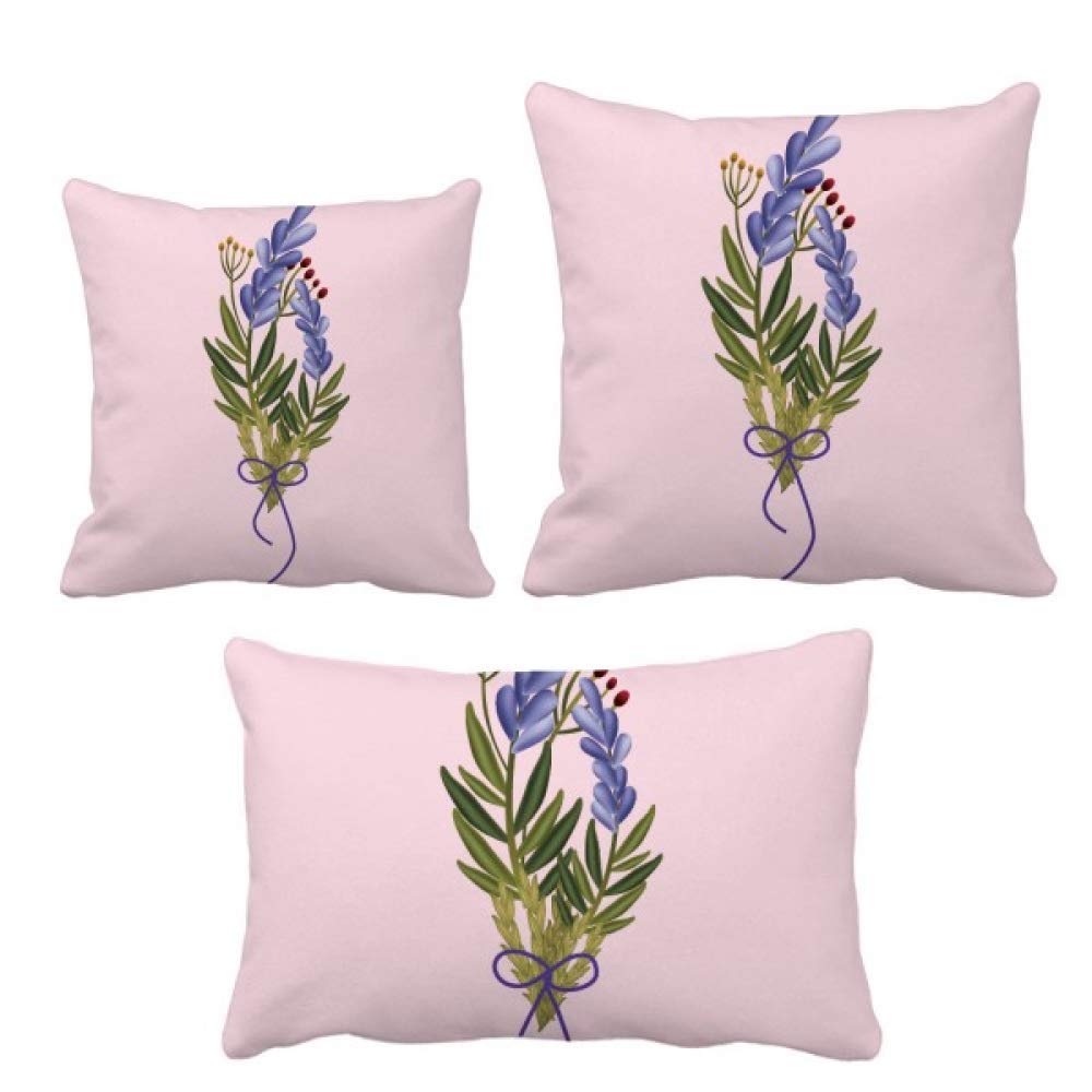 Fleurs bleu lavande coussins de decoration pour une ambiance cosy