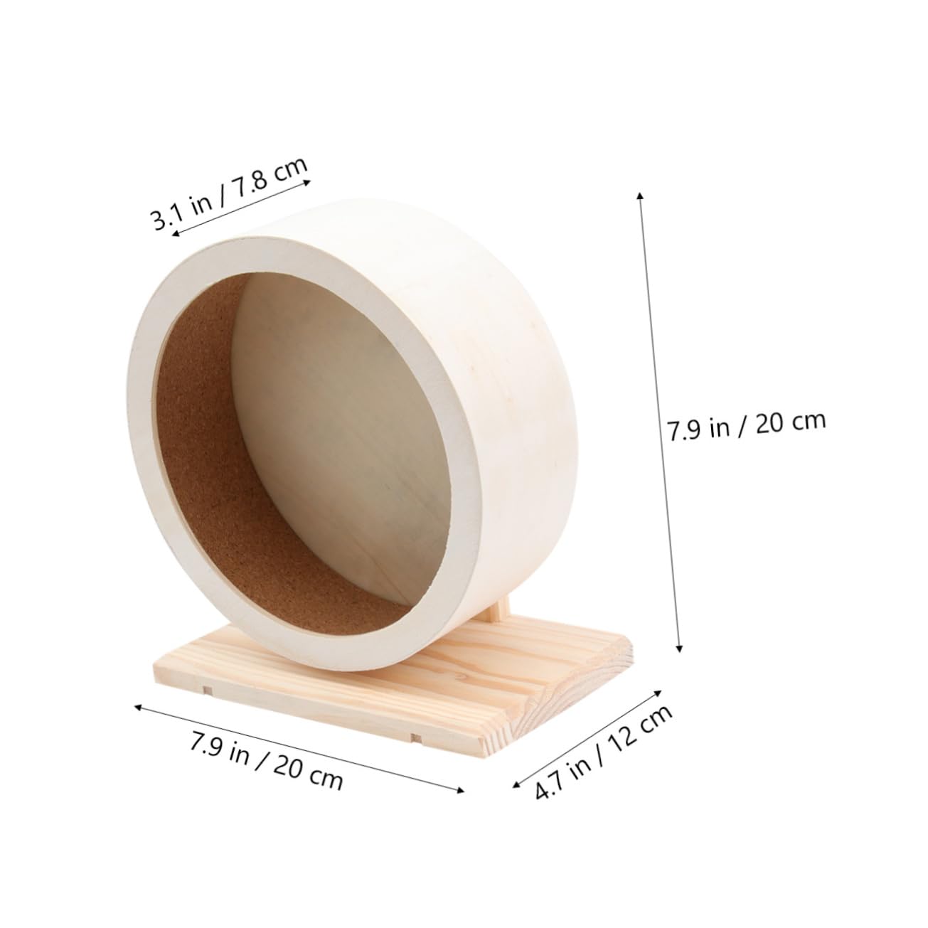 CORHAD Hamster Exercise Wheel Wooden Non-Run Disc Perfect for Mice Dwarf Hamsters Pet Exercise Toy 12.6 Inches